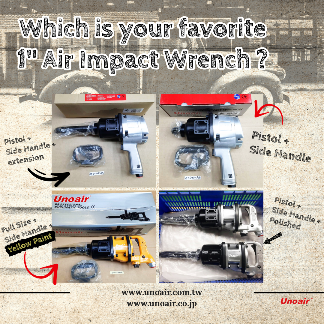 unoair air compressor penumatic tool manufacturer usa japan taiwan snapon ingersoll rand